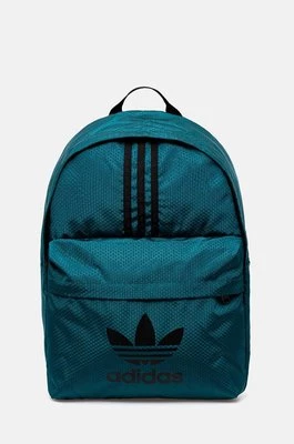 adidas Originals plecak Adicolor damski kolor turkusowy duży z nadrukiem JE1618