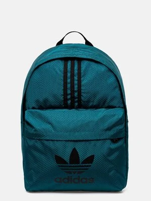 adidas Originals plecak Adicolor damski kolor turkusowy duży z nadrukiem JE1618