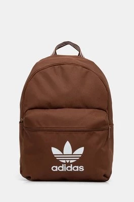 adidas Originals plecak Adicolor kolor brązowy duży z nadrukiem IX7458