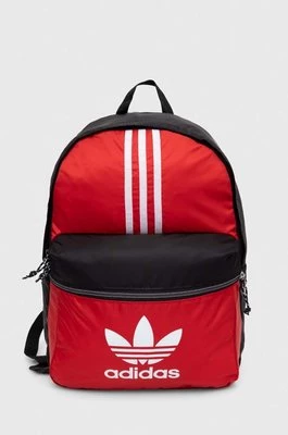 adidas Originals plecak kolor czerwony duży wzorzysty IS4561