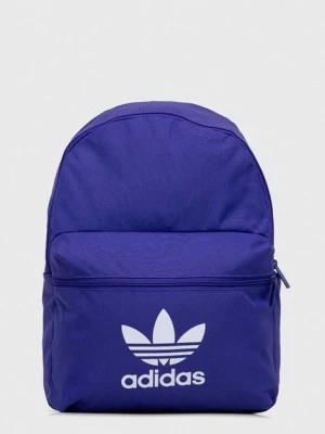 adidas Originals plecak kolor fioletowy duży z nadrukiem IS4362