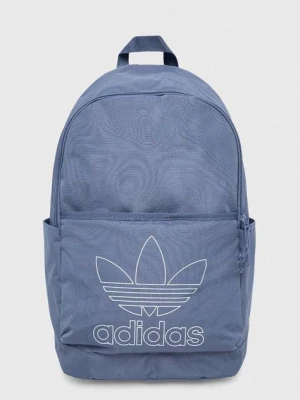 adidas Originals plecak kolor niebieski duży z nadrukiem IS4564