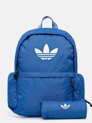 adidas Originals plecak kolor niebieski duży z nadrukiem JW0314