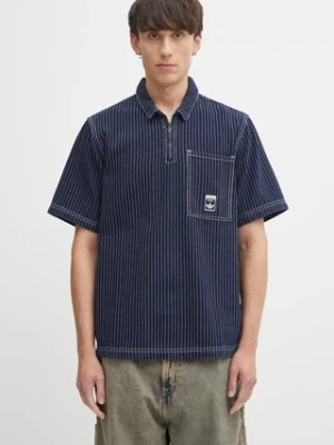 adidas Originals polo bawełniane Graphic Lo Sh męska kolor granatowy wzorzysty JW0169