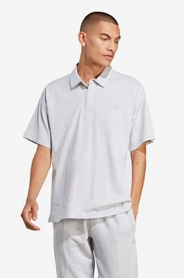 adidas Originals polo bawełniane Premium Essentials Polo Shirt kolor szary gładki IC5120-SZARY