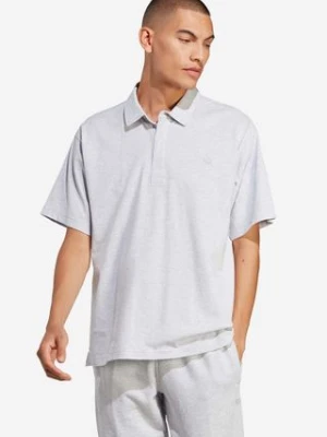 adidas Originals polo bawełniane Premium Essentials Polo Shirt kolor szary gładki IC5120-SZARY