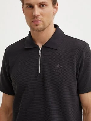 adidas Originals polo Essential męski kolor czarny gładki IW5803