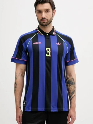adidas Originals polo Jcquard Jersey męski kolor niebieski wzorzysty KD2307