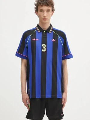 adidas Originals polo Jcquard Jersey męski kolor niebieski wzorzysty KD2307