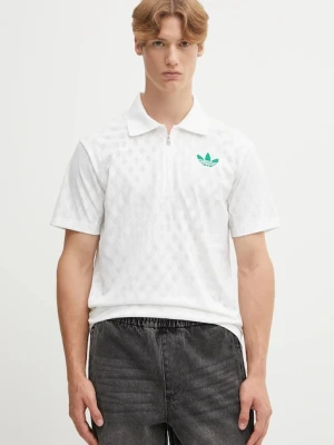 adidas Originals polo męski kolor beżowy gładki JL9675