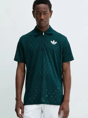 adidas Originals polo Polo Pro męski kolor zielony z nadrukiem JY4848
