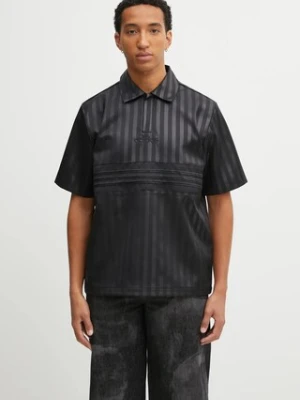 adidas Originals polo Satin Jersey męski kolor czarny wzorzysty JV7586