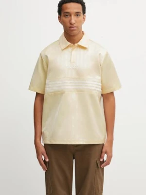 adidas Originals polo Satin Jersey męski kolor żółty z aplikacją JY3923