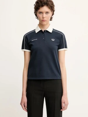 adidas Originals polo x Sporty & Rich Polo damski kolor granatowy JL7198