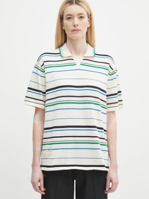 adidas Originals polo x Wales Bonner Knit Polo damski kolor biały JM8203