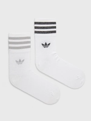 adidas Originals skarpetki (2-pack) damskie kolor biały HC9561