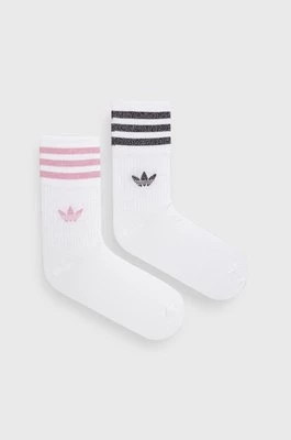 adidas Originals skarpetki (2-pack) damskie kolor biały HK0301