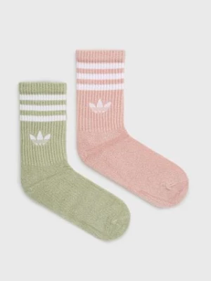 adidas Originals skarpetki (2-pack) HC9535 damskie kolor różowy HC9535-MAGLM/WONM