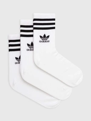 adidas Originals skarpetki 3-pack 3-Stripes kolor biały IJ0733