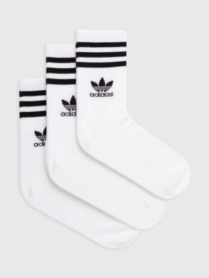 adidas Originals skarpetki 3-pack 3-Stripes kolor biały IJ0733