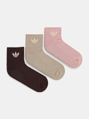 adidas Originals skarpetki 3-pack damskie kolor różowy JV8596