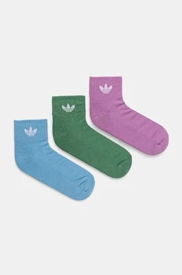 adidas Originals skarpetki 3-pack damskie kolor zielony IX5241