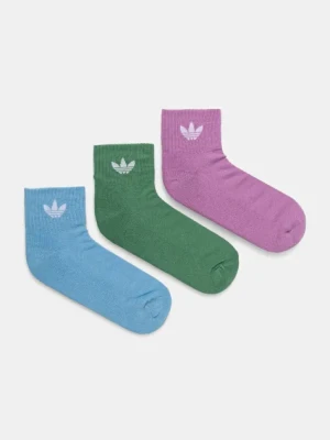 adidas Originals skarpetki 3-pack damskie kolor zielony IX5241