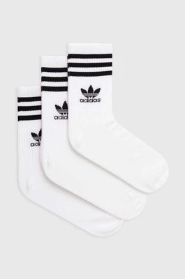 adidas Originals skarpetki 3-pack 3-Stripes kolor biały IJ0733