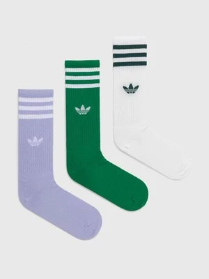 adidas Originals skarpetki 3-pack kolor fioletowy IU2655