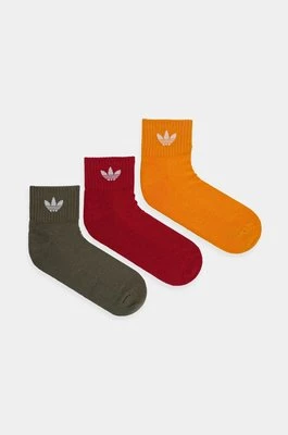 adidas Originals skarpetki 3-pack kolor pomarańczowy IX5240