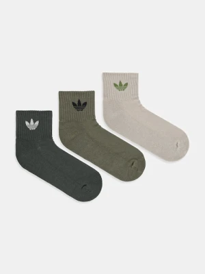 adidas Originals skarpetki 3-pack kolor zielony JV8594