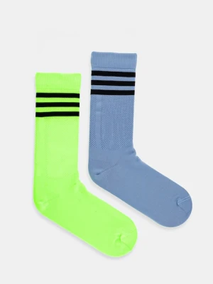 adidas Originals skarpetki 3-Stripes 2-pack kolor niebieski JX5200