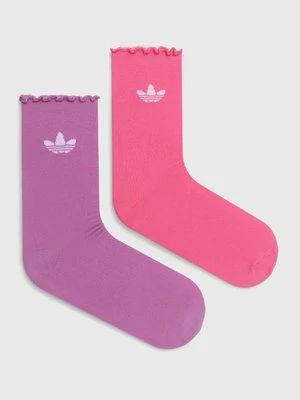 adidas Originals skarpetki dziecięce 2-pack damskie kolor różowy IX7650