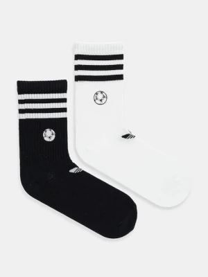 adidas Originals skarpetki Football CR 2-pack męskie kolor biały JW2985