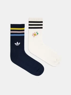 adidas Originals skarpetki Liberty 2-pack damskie kolor biały JC8655