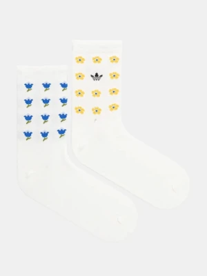 adidas Originals skarpetki Liberty 2-pack damskie kolor biały JV7833