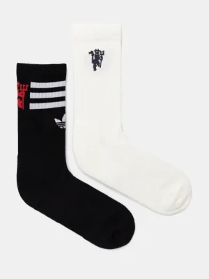Zdjęcie produktu adidas Originals skarpetki Manchester United 2-pack kolor biały JF8896