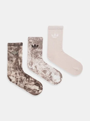 adidas Originals skarpetki Tie Dye Cr S 3-pack damskie kolor różowy JY0237