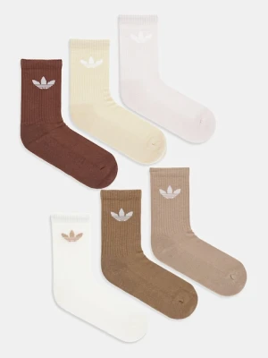 adidas Originals skarpetki Tr Crew S 6-pack kolor beżowy JY2678