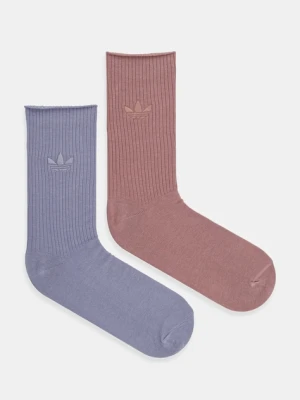 adidas Originals skarpetki Trefoil  2-pack damskie kolor pomarańczowy JW8001