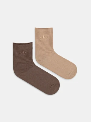 adidas Originals skarpetki Trefoil  2-pack kolor brązowy JW8002