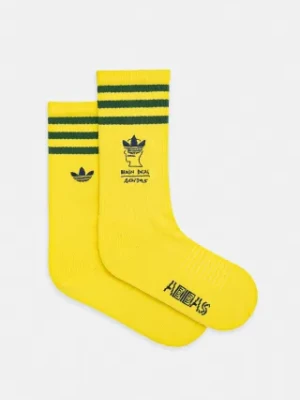 adidas Originals skarpetki x Brain Dead Sock męskie kolor żółty JN7154