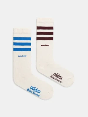 adidas Originals skarpetki x Wales Bonner 3S Sock 2-pack kolor biały JV8683.