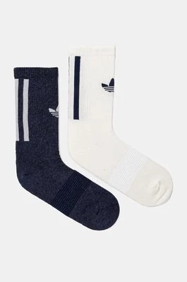 adidas Originals skarpetki z domieszką wełny 2-pack kolor granatowy IX7613