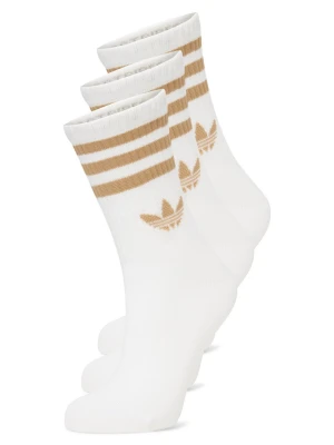 adidas Originals Skarpety w 3-paku Kobiety Bawełna biały w paski,
