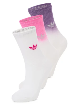 adidas Originals Skarpety w 3-paku Kobiety biały|lila|wyrazisty róż wzorzysty,