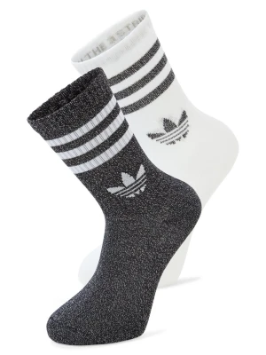 adidas Originals Skarpety w opakowaniu po 2 sztuki Kobiety czarny|biały|srebrny jednolity,