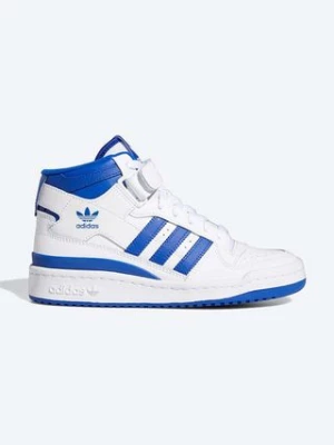 adidas Originals sneakersy skórzane Forum Mid J FZ2085 kolor biały