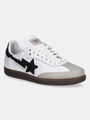 adidas Originals sneakersy skórzane SAMBA BAPE męskie kolor biały JR9245