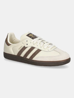 adidas Originals sneakersy skórzane Samba Og damskie kolor beżowy IH3980